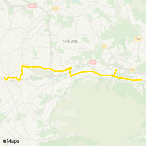 RTM Castellane - la Solitude map