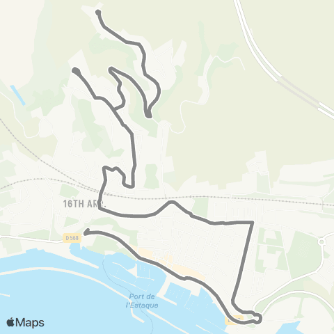 RTM Espace Mistral - Rochers de l'Estaque map