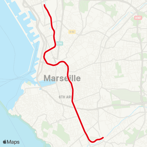 RTM Gèze - Sainte-Marguerite Dromel map