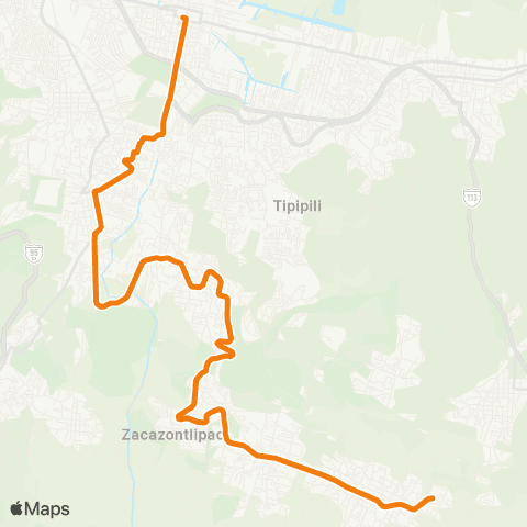 RTP San Pablo Oztotepec - Xochimilco / Palmas map