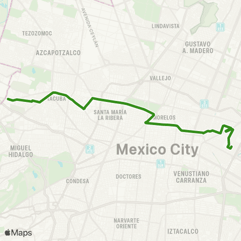 RTP Metro Cuatro Caminos - Colonia Moctezuma 2da. Sección map