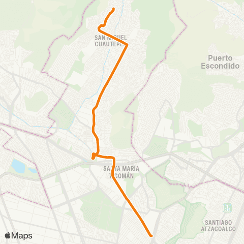 RTP Lomas de Cuautepec - la Villa Ferroplaza map