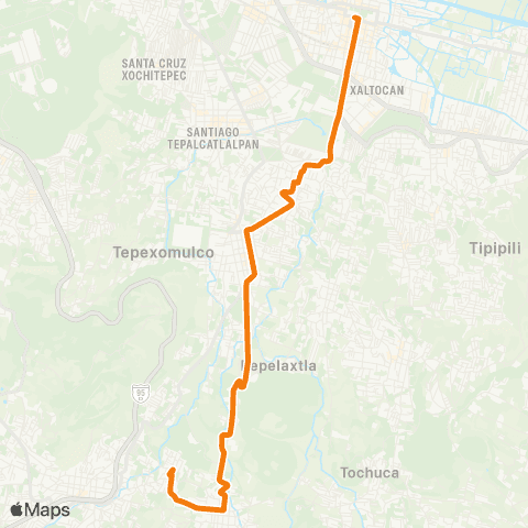 RTP Pedregal de San Francisco - Xochimilco / Palmas map