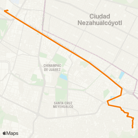 RTP Colonia Ixtlahuacan Avisadero - Metro Zaragoza map
