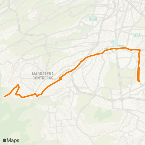 RTP San Bernabé / Oyamel - Metro Universidad map
