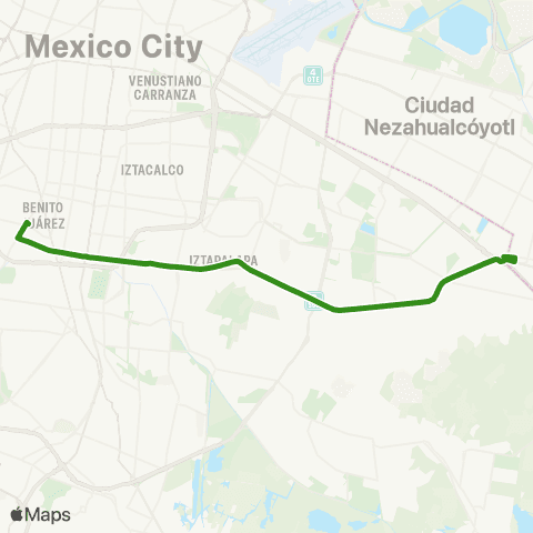 RTP Metro Santa Martha - Metro Zapata map
