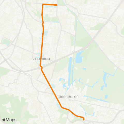 RTP Av. Santa Ana - Xochimilco / Bosque de Nativitas map