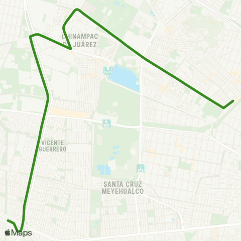 RTP Ejército de Oriente - Metro Constitución de 1917 (Ordinario) map