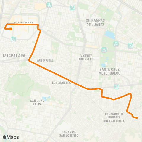 RTP Colonia Buenavista - Central de Abasto map