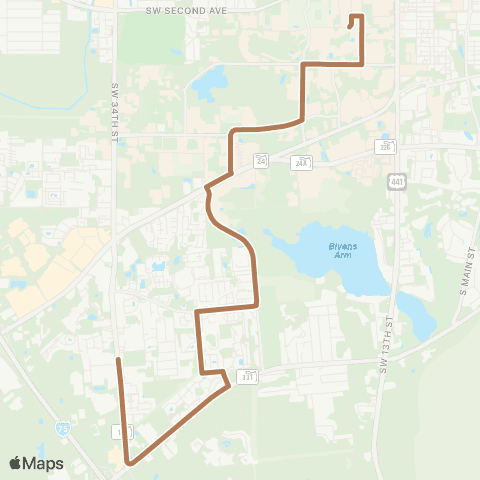RTS The Hub to Dollar General map