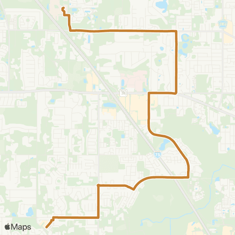 RTS Haile Plantation To Santa Fe College map
