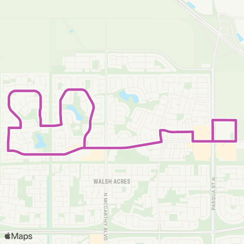 Regina Transit Maple Ridge West - Maple Ridge East map