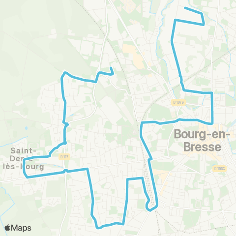 Rubis St Denis Collège - Hôp. Fleyriat - Carré Amiot - Gare SNCF - St Denis Collège map