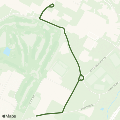 Rutgers (New Brunswick) Busch Commuter Shuttle map