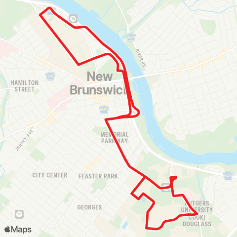 Rutgers (New Brunswick) College Avenue - Cook / Douglass map