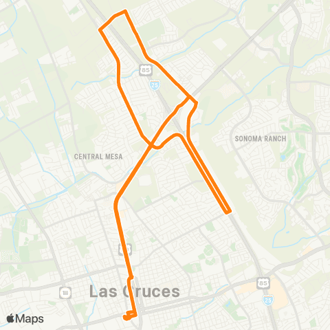 Road Runner Route 1 map