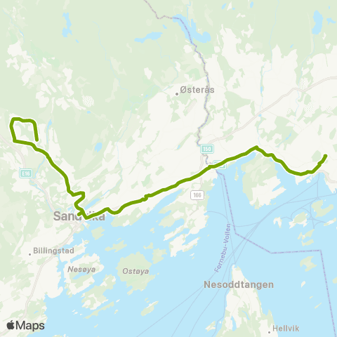 Ruter Rykkinn - Nationaltheatret map