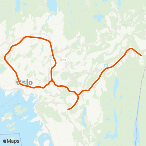 Ruter Østerås - Ellingsrudåsen map