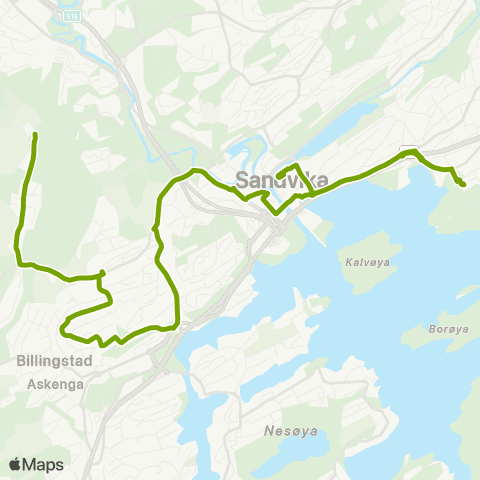 Ruter Tanum kirke - Henie Onstad seniorsenter - Sandvika map