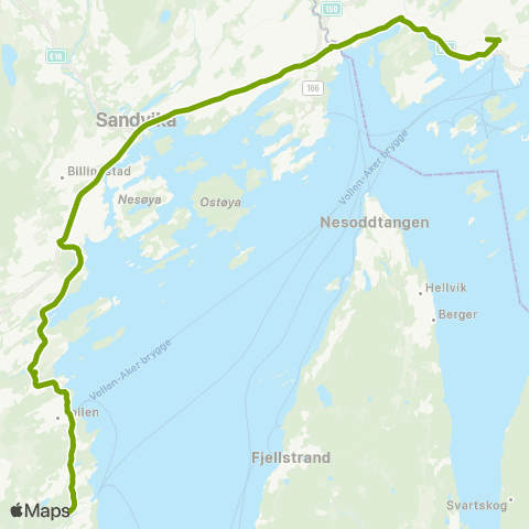 Ruter Slemmestad - Nationaltheatret map