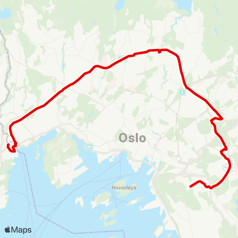 Ruter Lysaker - Simensbråten map