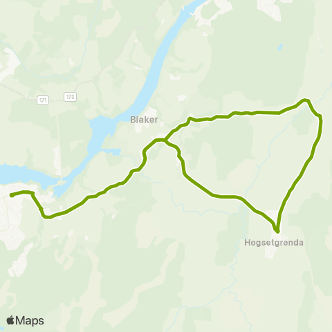 Ruter Sørumsand - Blaker - Sørumsand map