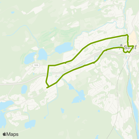 Ruter Asker - Ånnerud - Vardåsen - Drengsrud map