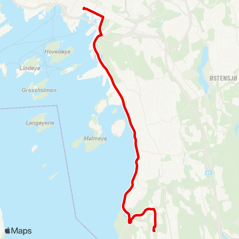 Ruter Buss for tog Tollboden - Holmlia map