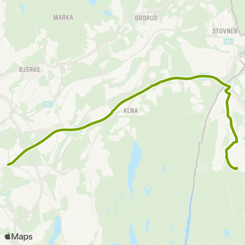 Ruter Vallerudtoppen - Helsfyr map
