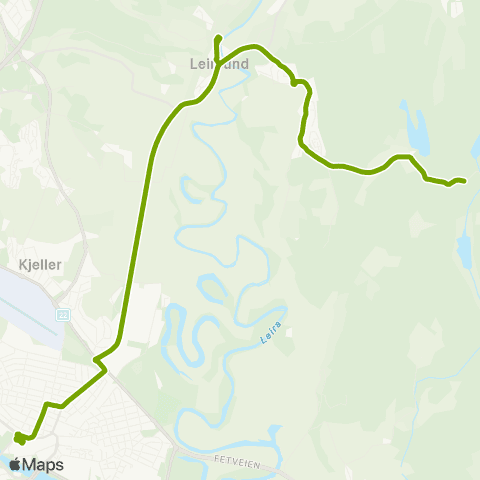 Ruter Lillestrøm - Branderud map