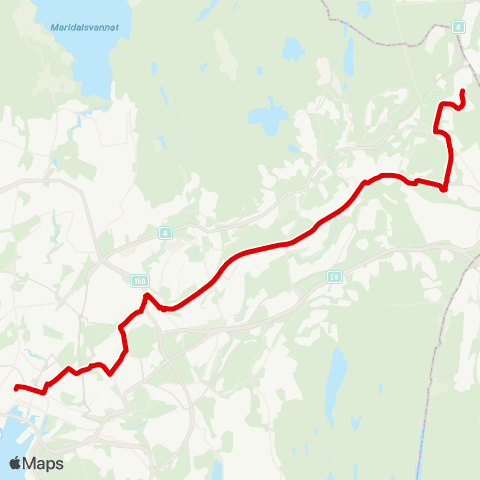 Ruter Jernbanetorget - Vestli T map