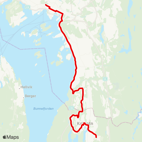 Ruter Nationaltheatret - Fløysbonn map