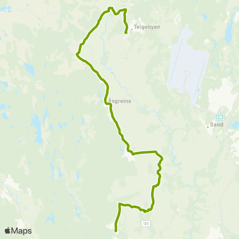 Ruter Nannestad - Ask / Veståsen map