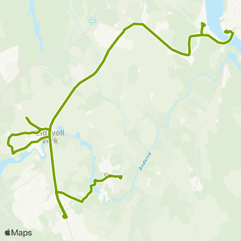 Ruter Servicelinje Eidsvoll - Bønsdalen map