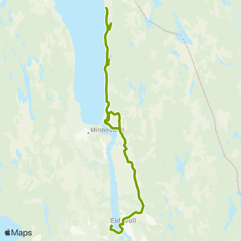 Ruter Bestilling Ulvin - Minnesund map