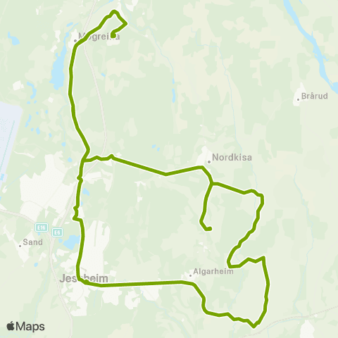 Ruter Bestillingslinje Ullensaker map