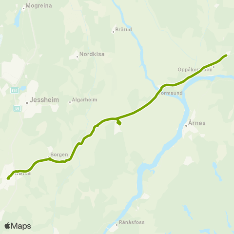 Ruter Herbergåsen - Kløfta map