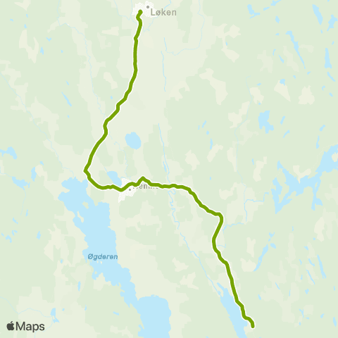 Ruter Hemnes - Løken - Bjørkelangen map