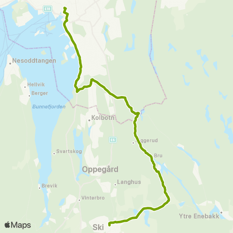 Ruter Ski - Oslo map