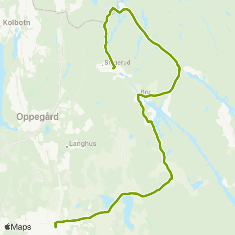 Ruter Siggerud - Ski stasjon map