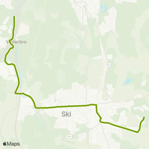 Ruter TusenFryd - Ski stasjon map