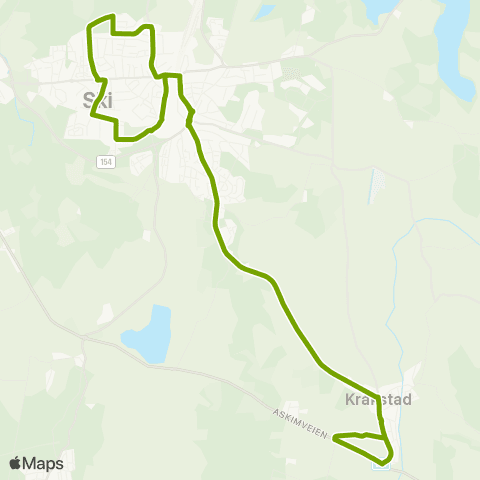 Ruter Kråkstad - Ski - Kråkstad map