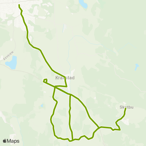 Ruter Skotbu - Ski stasjon map