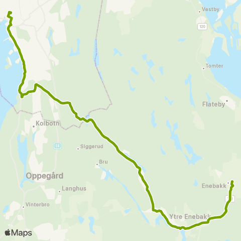 Ruter Enebakk - Oslo map