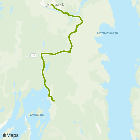 Ruter Dalefjerdingen - Enebakk kirke map