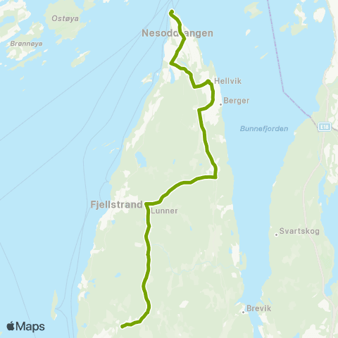 Ruter Myklerud - Nesoddtangen map