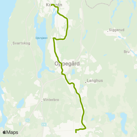 Ruter Kolbotn - Ski map