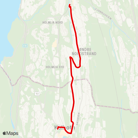 Ruter Hauketo stasjon - Kolbotn map