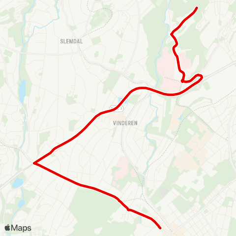 Ruter Øvre Sogn - Majorstuen Holmenkollstafetten map
