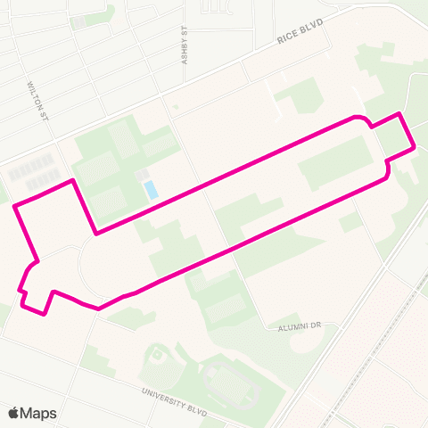 Rice University Greater Loop map